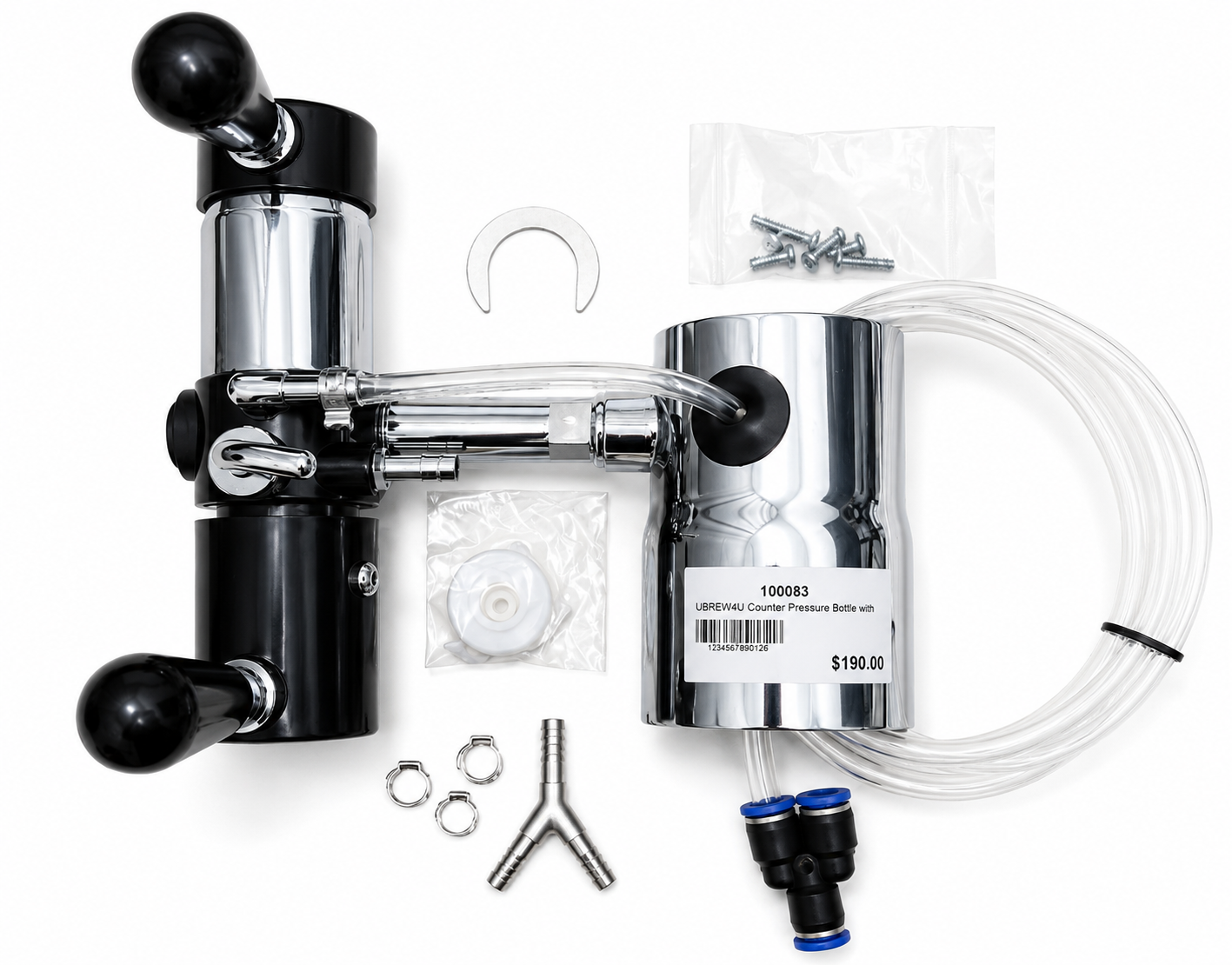 UBREW4U Counter Pressure Bottler with 3